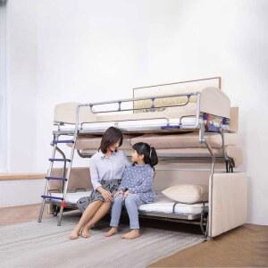 2인 소파 던지기 패브릭 다목정 겸용 그레이 2인용 이층 다목적 2층소파침대 인텐스