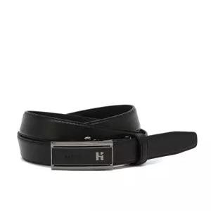 헤지스 액세서리 25FW 블랙 버클 로고장식 소가죽 자동벨트 HJBE5F780BK