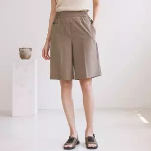 여성 여름 쿨 바스락 밴딩 빅사이즈 5부 스판 반바지 40-50대 미시 중년여성 엄마옷