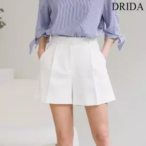 여성 여름 탄탄 A라인 핀턱 4부 빅사이즈 면 반바지 숏 핫팬츠 미시 캐주얼 정장 나들이