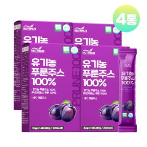 유기농 푸른쥬스 100% NFC 푸룬 프룬 주스 원액 스틱 무가당 4통