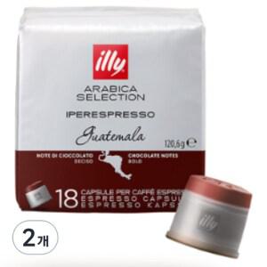 일리 과테말라 커피 카페 캡슐 6.7g 18개입 2개