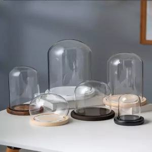 원형 피규어 방진 투명 아크릴 상자 케이스 전시함 미니 유리 커버 라운드 덮개 진열 장식장