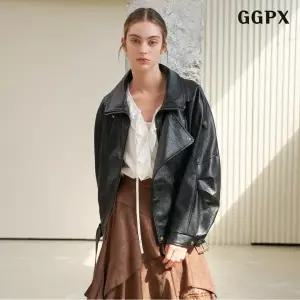 [GGPX]오버핏 크랙 레더 라이더 자켓 (GPCJK005D)