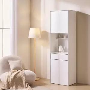 MN2072 2칸 상부장 일체형 키큰 분리수거함 600