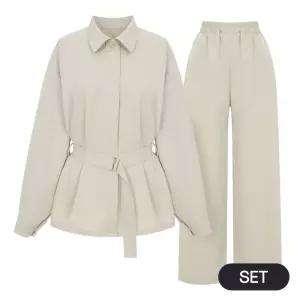 [페이지플린] 벨티드셔츠슬랙스SET_P5CSE036C