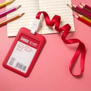 키밍 명함 사원증 목걸이 줄 출입증 카드 케이스 홀더-W71DD8B