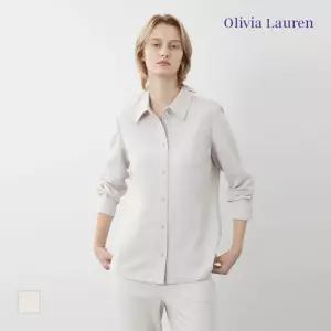 [올리비아로렌] 셔츠카라 심플 블라우스_VOCNL3W9111