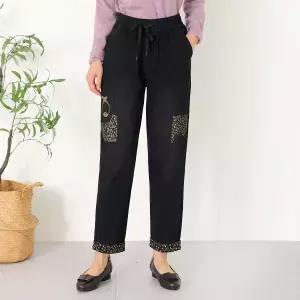 [엄마옷 로즈맘] 도경패치밴딩청바지