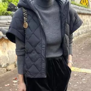 [귈림] 보들 반소매 퀼팅 후드 패딩 조끼(G4WVT017P)