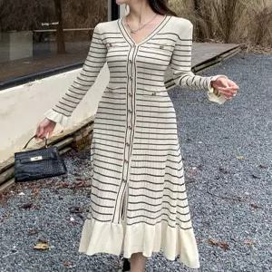 스트라이프골지프릴원피스_B5W0186