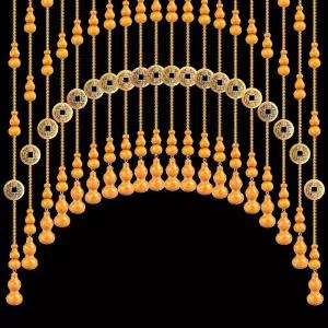 중국집발 식당 발 나무 가림막 후라이팬 커튼 비즈발