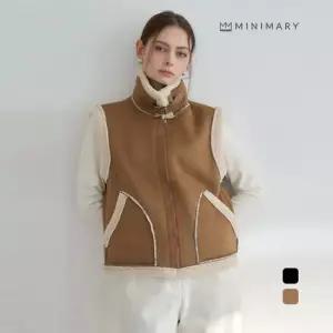 [미니마리] 무스탕집업베스트 (MMA4VT08)