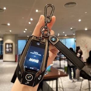 BMW 디스플레이 LCD 5 6 7 8 시리즈 G01 G02 G05 G11 G12 G30 키체인용 자동차 키 케이스 커버 쉘