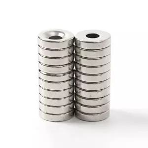 고품질 네오디뮴 초강력 원형사라 자석 15X4mm 홀10/5 20개입 공업용자석 산업용자석 강력한자석 WFH1BDP