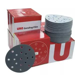URO 샌드페이퍼 6인치 17홀 원형사포 100장 (페스툴 ETS150/RO150 호환)