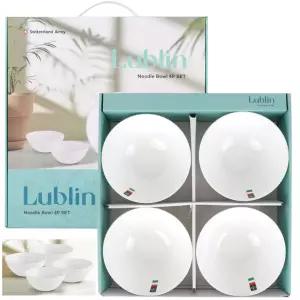 [스위칠랜드 아미] 루블린 면기세트 4p 화이트 그릇 식기 공기대접 답례품