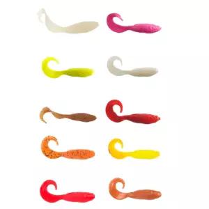 [버클리] 걸프 스위밍 뮬렛 4인치 10개입 글럽 웜 RD 레드