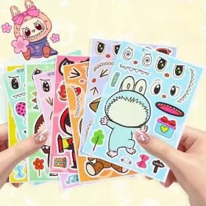 라부부 DIY 스티커 인형 다꾸 코디 캐릭터 만들기 방수 어린이 드레스업