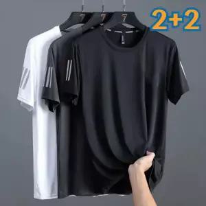 남성 4장세트 여름 드라이핏 쿨에어 티셔츠 반팔티 남자 라운드 아이스