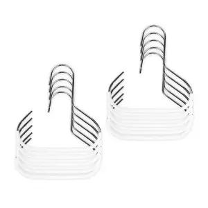 다용도 논슬립 정리 걸이(5P) 화이트-2개 다용도걸이 모자걸이 가방걸이 모자정리 링옷걸이