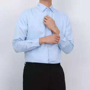 남자 하늘색 남방 소라색셔츠 남성난방