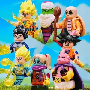 브릭샵 미니 피규어 드래곤볼 마인 부우 손오공 베지터 피콜로 마왕 애니 조립 완구 세트