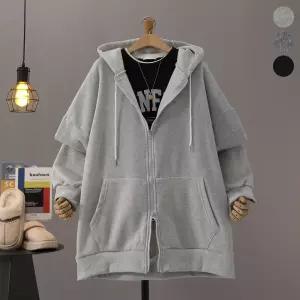 [모노시크] 포레즈 기모 무지 투웨이 후드 집업_MNCS433