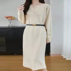 슬릿베이직니트원피스 벨트SET_B5W0545