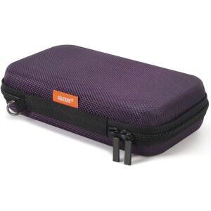 하드 EVA 휴대용 케이스 - 파워 뱅크, 충전기, 이어버드, 휴대폰, 배터리용 GLCON 보호 전자 보관 메시 내부 포켓 + 지퍼 인클로저가 있는 소형 여행 가방