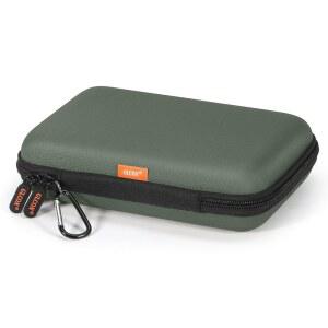 GLCON 대형 클래식 아미-그린 케이스 - 하드 쉘 전자 정리함 여행용 휴대용 게임 드라이브, 디스크, 파워 뱅크, 충전기용 충격 방지 액세서리 보관 파우치