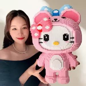 헬로키티 캐릭터 나노블럭 DIY 조립식 미니블럭 카툰 전연령 블럭완구