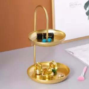 다용도 인테리어 2 단 트레이 서반 장식장 골드 (WFK6I14)