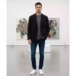 MD PICK 에잇세컨즈 8seconds 라이트 폴리 루즈핏 셋업 재킷 블랙