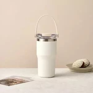 [모던하우스] TO GO 휴대하기 편리한 대용량 핸들 텀블러 600ml 크림