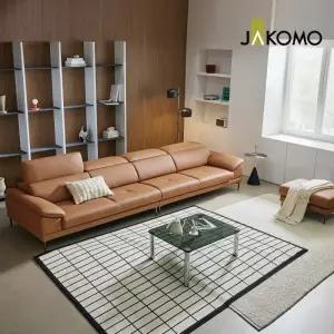 [자코모] 로세티 6인 기능성 럭스 통가죽 천연면피 소가죽 소파+스툴