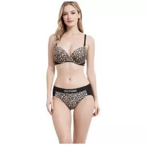 [롯데백화점]예스 (A-C컵)신축성좋은 브라운 레오파드 브라 햄팬티세트 YSWBAA01YSWPAA01