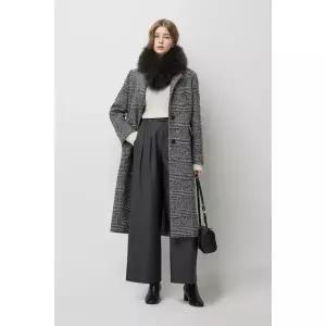 [시슬리](신세계 사우스시티)레오나르도 체크 싱글 테일러드 코트 SACT50561