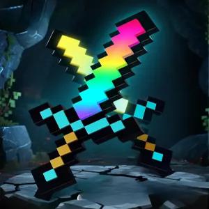 마인크래프트 다이아몬드 검 발광 LED 라이트 역할놀이 장난감 남녀 생일 선물