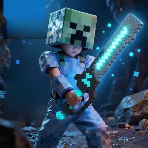 마인크래프트 장난감 발광 검 광선검 발사기 게임 캐릭터 놀이 완구 선물용 역활놀이 생일