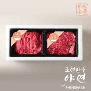 [더파머스 한우](대전신세계)[조선한우 야연]한우 1등급 불고기 / 국거리 300g+300g 불고기, 국거리 중(...