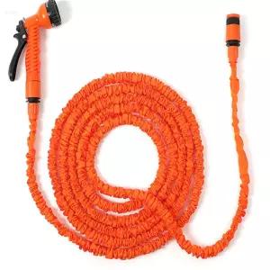 키템 자동확장수축 고압 매직호스15M 오렌지 고압분무기호스