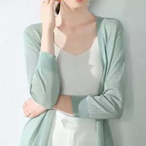 그물가디건 루즈하고 여리 여리한 핏 활용도 좋은 여성 롱 가디건