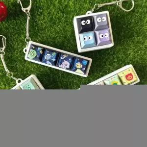 트라이코지 캐릭터 네모 키캡 키링 가방고리 파우치고리