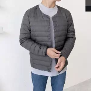 남성 겨울 패딩 자켓 초경량 라운드넥 KSS2033 가벼운 데일리 아우터