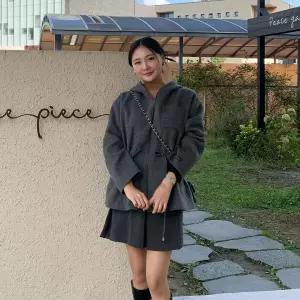 [롯데백화점]씨씨콜렉트 후드 핸드메이드 집업 코트 C254MSG551