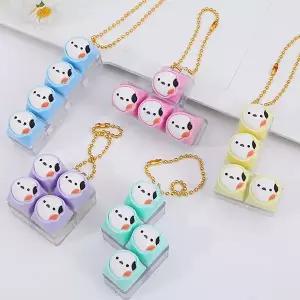 파스텔 키보드 딸깍이 키캡 키링 피젯토이 장난감