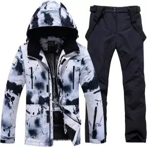 리우이옐레 남성용 스키 재킷 및 바지 세트 보온 방수 스노우슈트 겨울 따뜻한 야외 스노보드