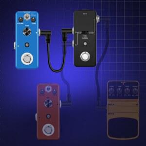 6.35 기타 이펙트 패치 기타베이스 8pcs 직각 TS 액세서리 케이블 코드 6/12인치 2 보드 페달 모노 짧은