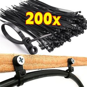 나사 마운트 케이블 타이 나일론 헤비 잠금 조절 루프 구멍 셀프 코드 가능 듀티 와이어 정리 스트랩 고정 지퍼